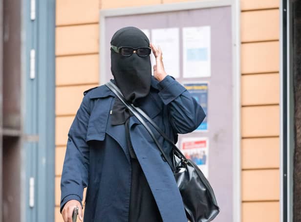 <p>Xahra Saleem leaves Bristol Magistrates Court after facing two charges of fraud. </p>