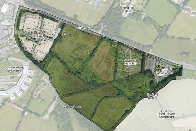 The site off Bath Road earmarked for housing under the consultation for the new Local Plan
