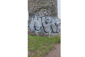 The Grade II-listed chimney within Troopers Hill Nature Reserve, St George, was extensively damaged with graffiti.