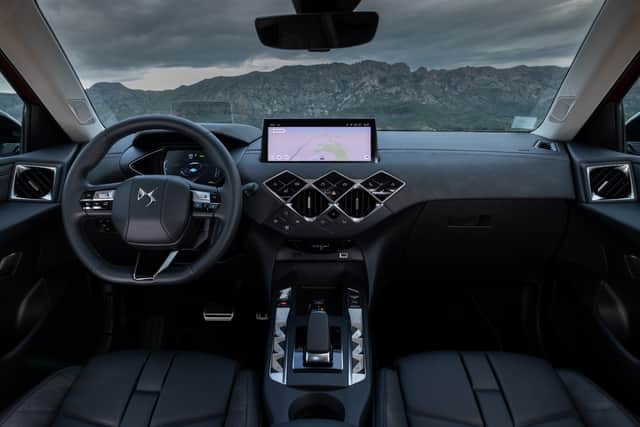 The DS 3 E-Tense’s interior is stylish but has some fiddly controls
