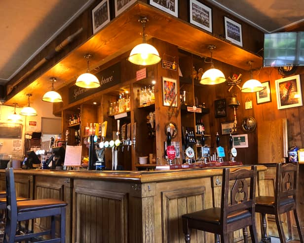 The cosy interior of the Royal Oak