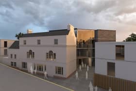 How the White Hart Lodge would look with the care home behind it
