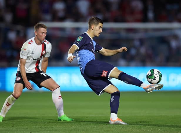 <p>Bristol City-bound Anis Mehmeti came up against the Robins earlier this season. (Photo by Catherine Ivill/Getty Images)</p>