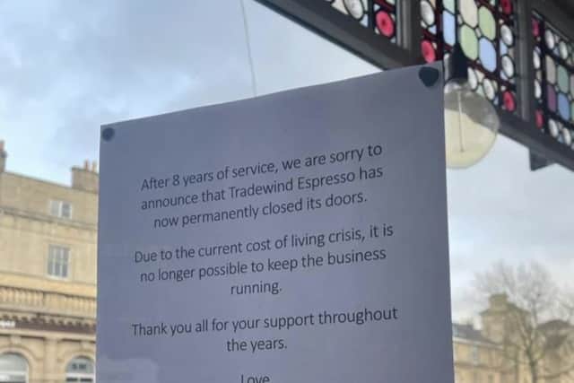 The owners of Tradewind Espresso have blamed the cost of living crisis for its demise