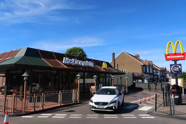  Customers depart the North Cheam McDonald’s Drive-Thru.