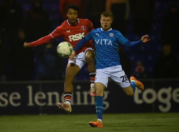 <p>Calum MacDonald was at Stockport County before joining Bristol Rovers. (Photo by Gareth Copley/Getty Images)</p>