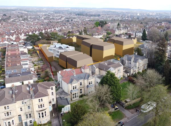 <p>How the development of the St Christopher’s School might look, according to new impressions commissioned by local campaigners SCAN</p>