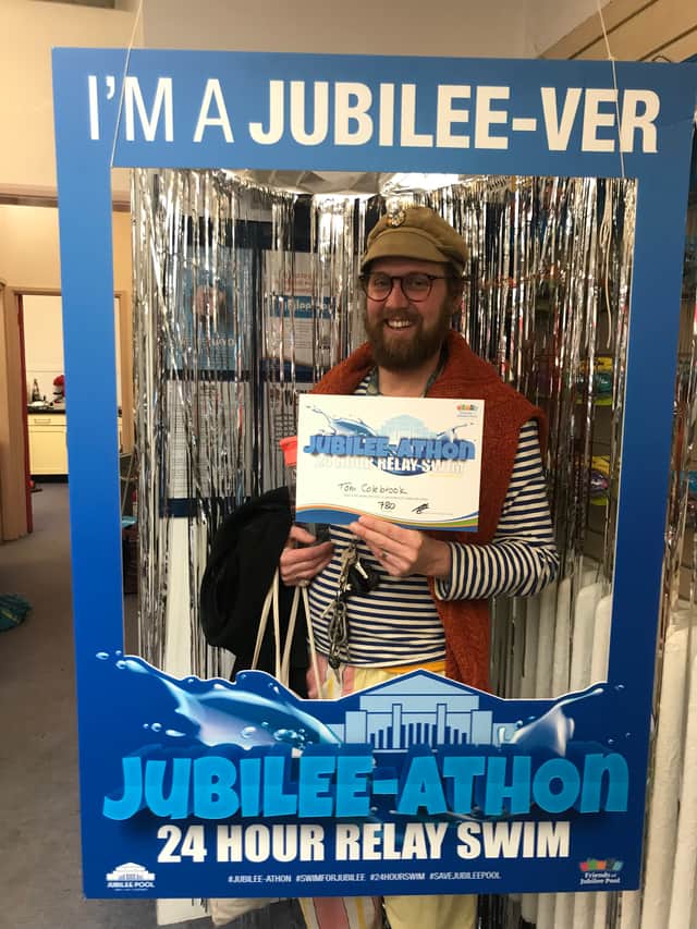 Tom Colebrook completed six hour-long slots to raise money for Jubilee Pool