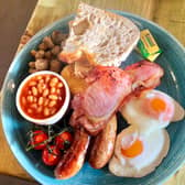 The full English breakfast served at Flourish near Saltford
