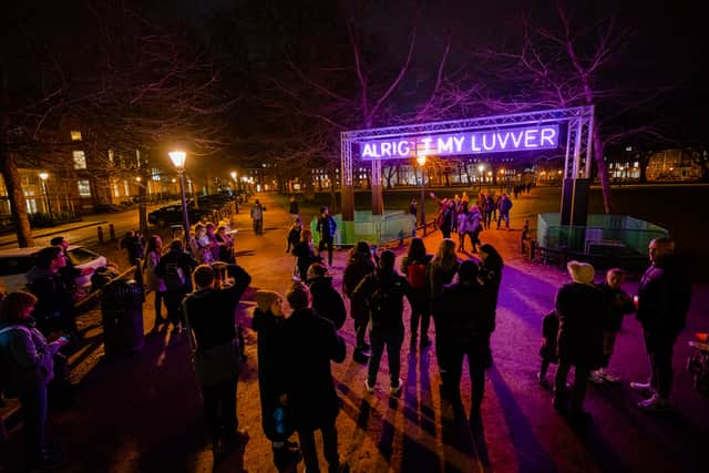 The ‘Alright my Luvver’ installation drew a crowd in Queen Square (Photo:  Chris Cooper/Shotaway)