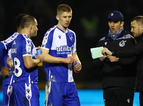 James Gibbons cannot be selected for Bristol Rovers. (Photo by Michael Steele/Getty Images)