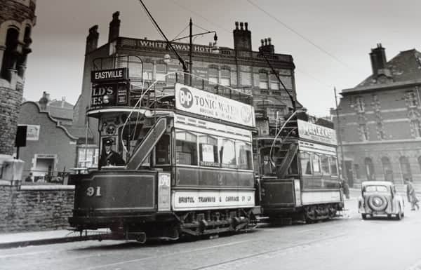 Trams were in operation in the city until a German air raid destroyed the power supply.