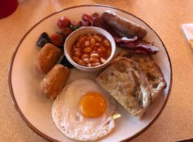The breakfast at Brightside off the A38 near Exeter