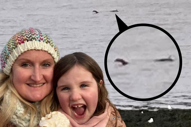 Is it, isn’t it?! Anna and her daughter Grace spotted this moving object in the Bristol Channel 