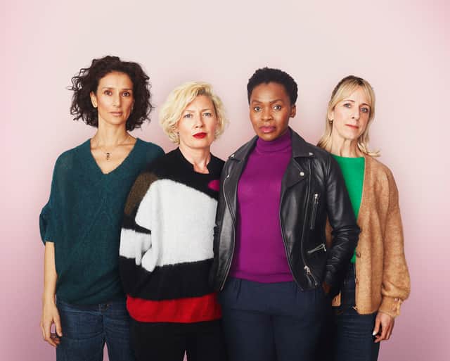 Indira Varma, Kate Ashfield, Rakie Ayola and Claudie Blakley star in an emotional drama series about breast cancer (Credit Breast Cancer Now)