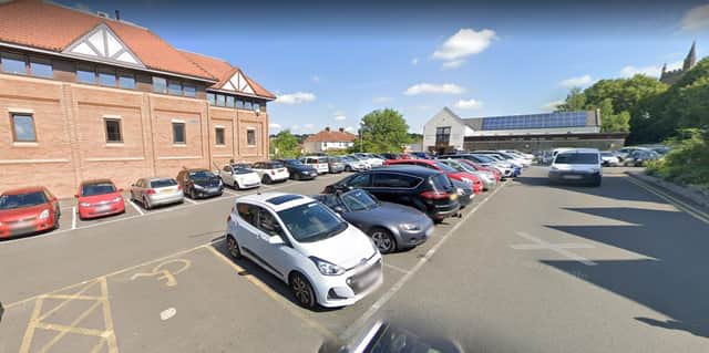 The car park next to the surgery at Westbury Hill 