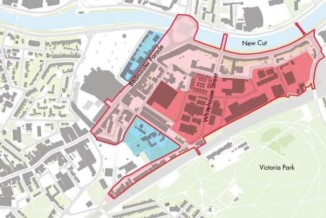 The development will be between Victoria Park and the river