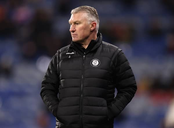 Nigel Pearson on the touchline for Huddersfield Town 0-0 Bristol City