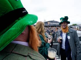 Plenty showed up despite the weather for St. Patrick’s Day Thursday during day three of the Cheltenham Festival 2023.