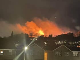 The sky was turned red by the fire at an industrial estate in Worle (Photo crdit: Martin Hardy)