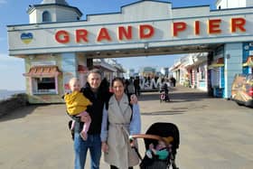 Bristol World Alex Ross with his family on the Grand Pier in February 