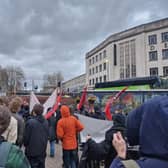Hundreds of people set off from The Bearpit and made their way towards Bridewell Police Station in protest of the Police, Crime, Sentencing and Courts Bill.
