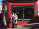 Mark and Karen Chapman outside their Cor restaurant on North Street in Bedminster