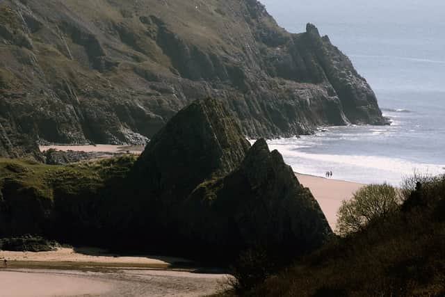 Three Cliffs Bay in Wales.