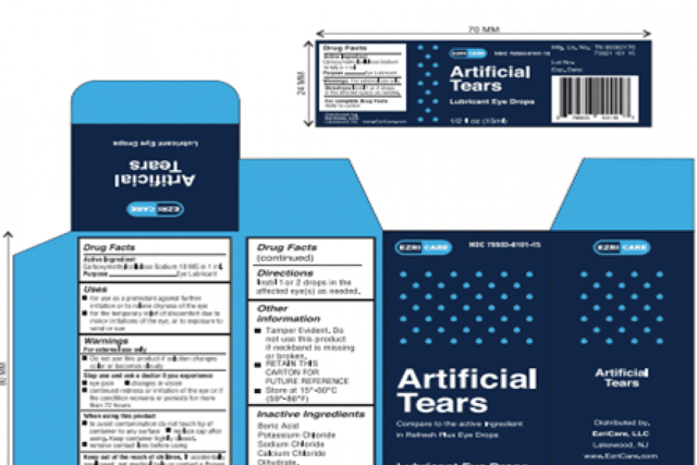 EzriCare's Artificial Tears was recalled in January over links to eye infections.