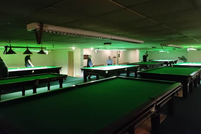 Many of the full size snooker tables were taken inside Snooker city underneath Broadwalk Shopping Centre