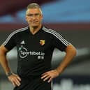 Nigel Pearson was manager of Bristol City’s opponents Watford. (Photo by RICHARD HEATHCOTE/POOL/AFP via Getty Images)