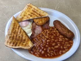 The small cooked breakfast at The Oak Tree Cafe