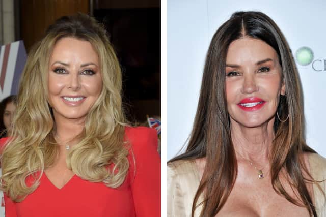 Carol Vorderman clashes with Janice Dickinson on I’m A Celeb All Stars. (Photo Credit: Getty Images)