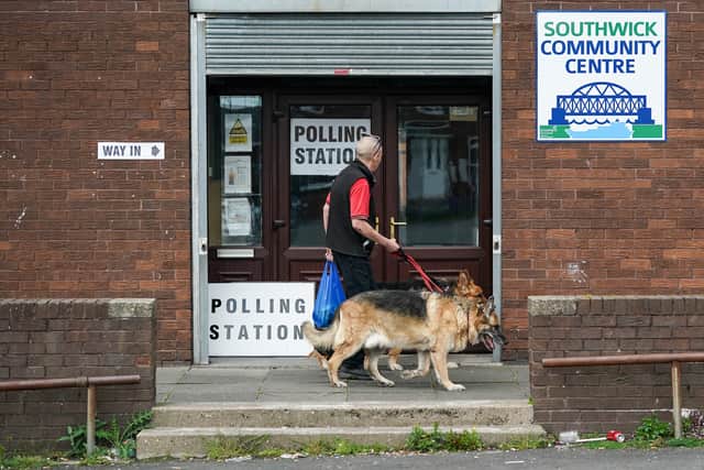 Guidelines from the Electoral Commission say that dogs can enter polling stations in an “accompanying” role