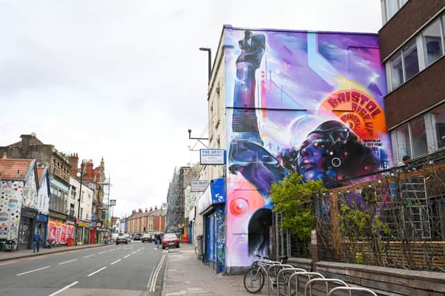 A mural of Jen Reid was painted in Stokes Croft in 2021 - she hopes what happened will inspire others