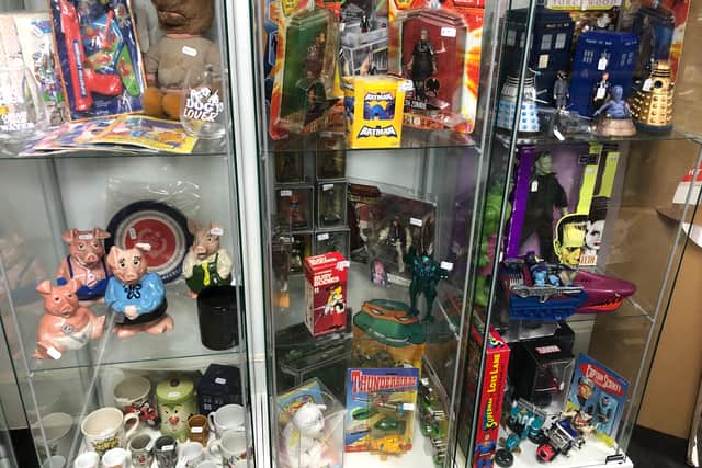 Cabinets are crammed with retro collectables