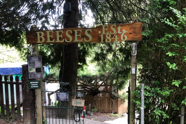 Established in 1846, Beeses is accessed via a winding lane leading to the the river