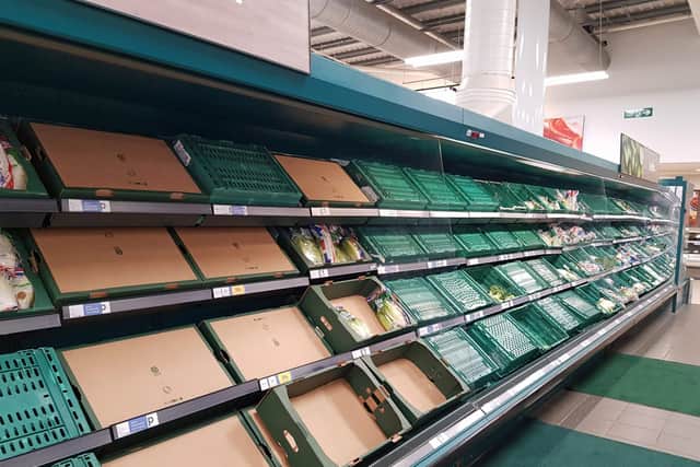All supermarkets have been forced to contend with empty shelves throughout 2021 (image: PA)