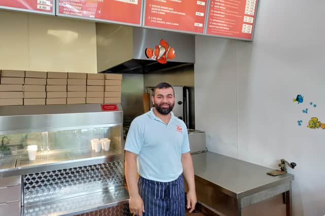 Mustafa Ahmadzai, of Nemo’s Fish Bar, who went out to help the woman injured in Melvin Square