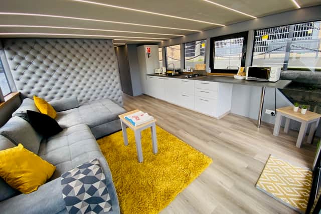 Inside one of the floating homes proposed by Float8