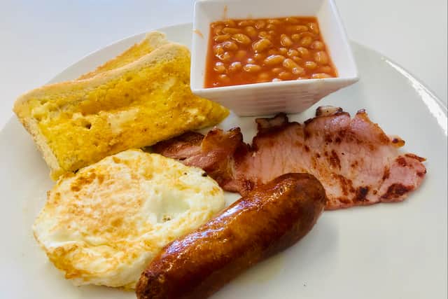 The ‘small’ breakfast at Jessie’s costs £5.50 including tea or coffee
