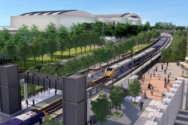 Image of how the new station will look with YTL Arena in the background