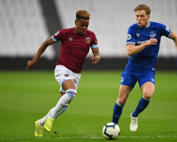 Lewis Gibson has been offered new terms by Everton. (Photo by Harriet Lander/Getty Images)