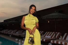 Maya Jama attends Victoria Beckham’s VB Summer event. (Photo Credit: Instagram/jasonlloydevans)