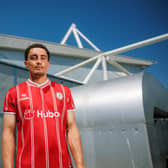 Haydon Roberts is unveiled as a Bristol City player. (Image: Rogan/ Fever Pitch)