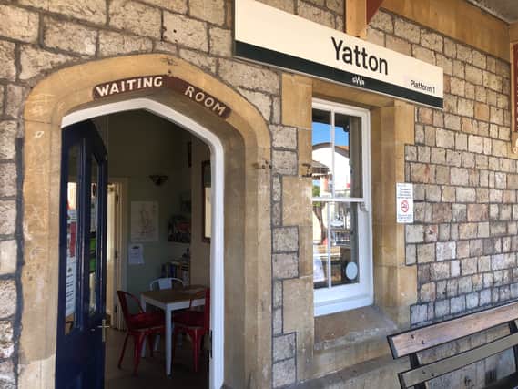 The Strawberry Line Cafe occupies the old waiting room at Yatton station