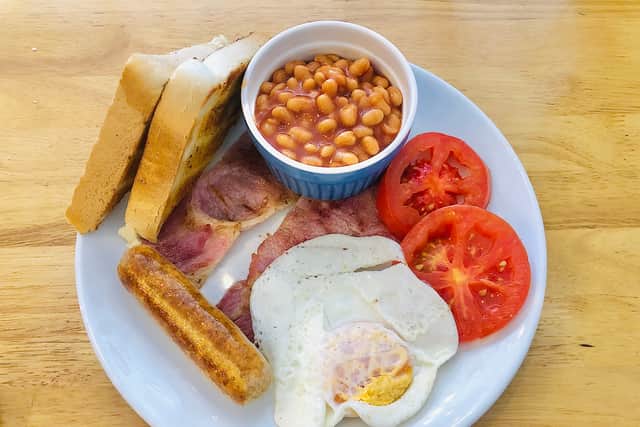 The special set breakfast at Riverside Cafe in St Annes
