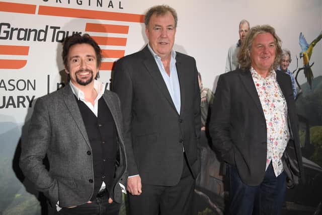 Richard Hammond, Jeremy Clarkson and James May attend a screening of 'The Grand Tour' season 3 held at The Brewery on January 15, 2019 in London, England. (Photo by Stuart C. Wilson/Getty Images)