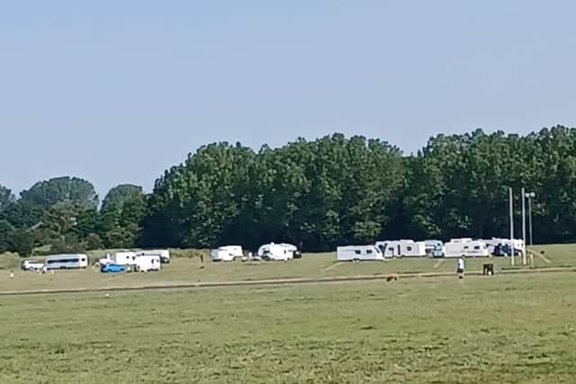 The caravans arrived on Hengrove Park at the start of the month 