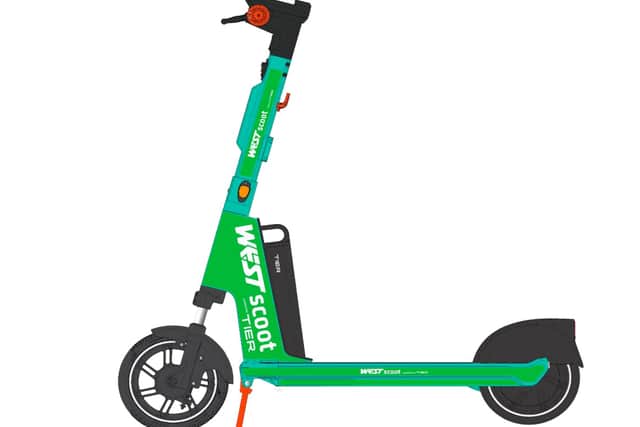 The new green WESTscoot e-scooters will be introduced in Bristol this autumn